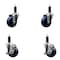 Service Caster 3.5'' SS Solid Poly Wheel Swivel 1-1/8'' Expanding Stem Caster Set 2 Brakes, 4PK SCC-SSEX20S3514-SPUS-2-TLB-2-118 - alternate 1
